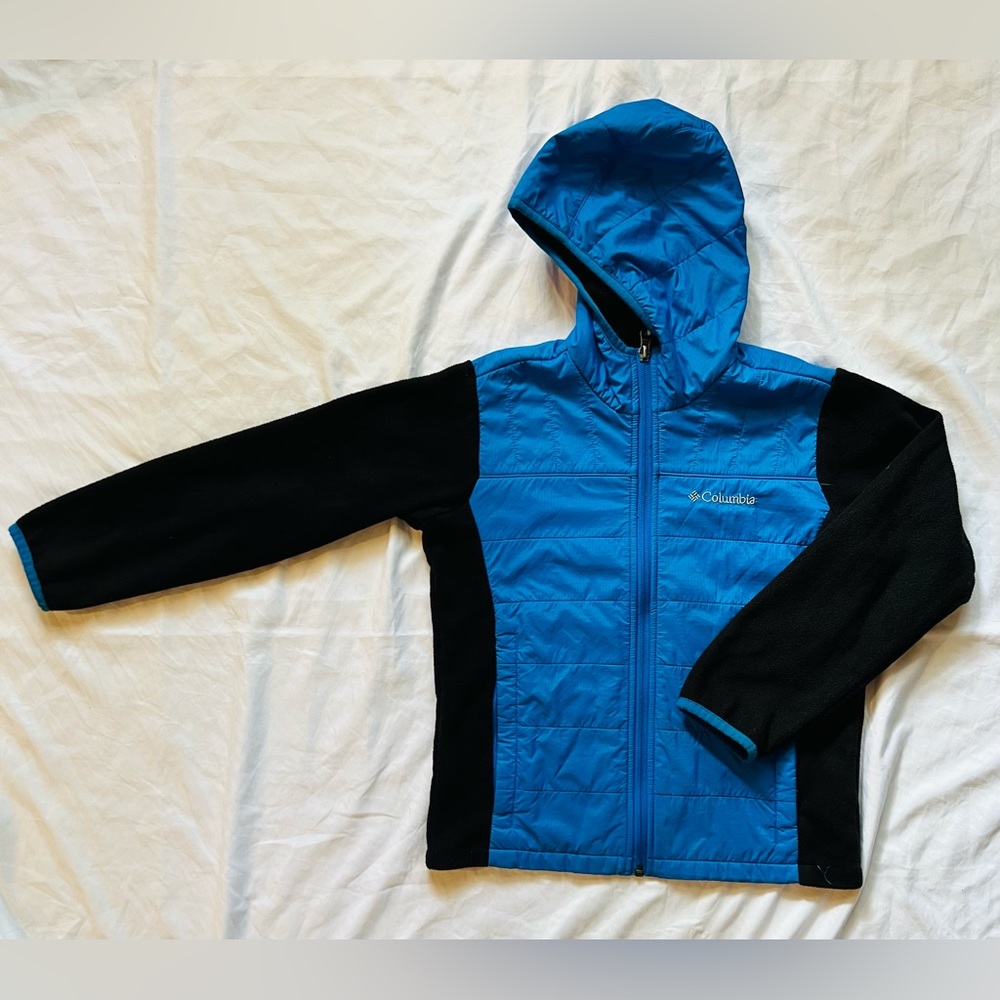 Boys Columbia fleece puffer w/hood-size 8